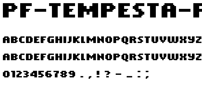 PF Tempesta Five Compressed Bold font