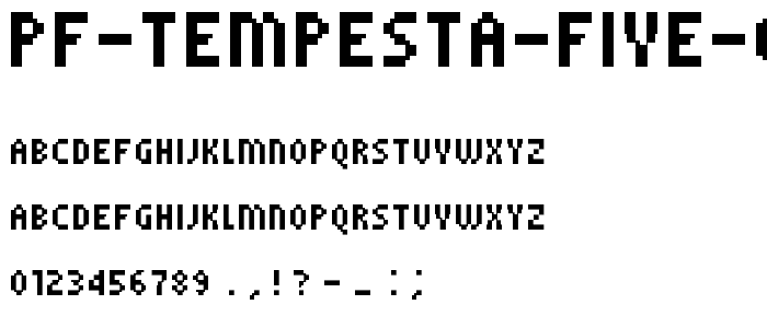 PF Tempesta Five Compressed font