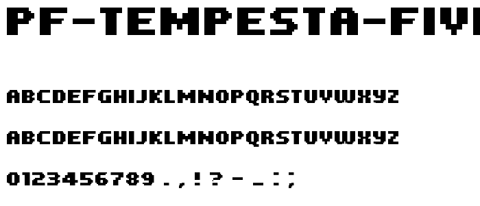 PF Tempesta Five Condensed Bold font