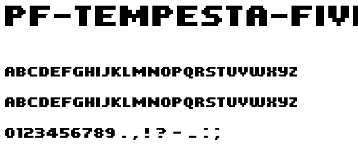 PF Tempesta Five Condensed Bold police