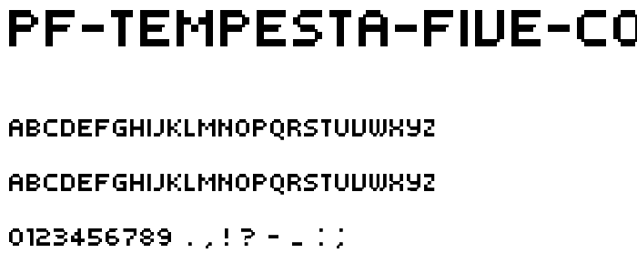 PF Tempesta Five Condensed font