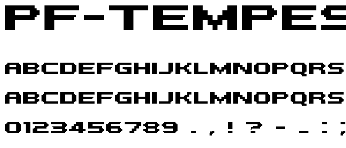 PF Tempesta Five Extended Bold font