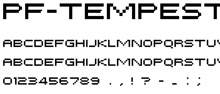 PF Tempesta Five Extended font