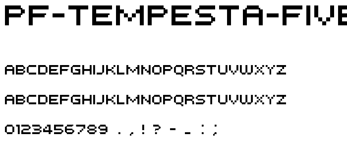 PF Tempesta Five font