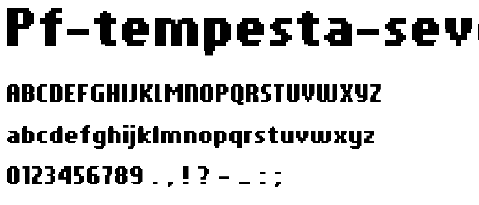 PF Tempesta Seven Compressed Bold font