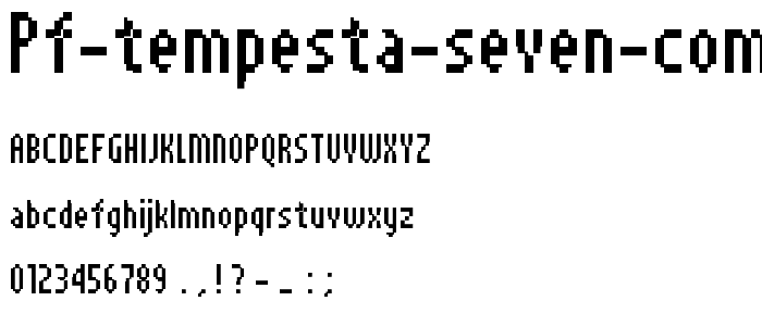 PF Tempesta Seven Compressed font