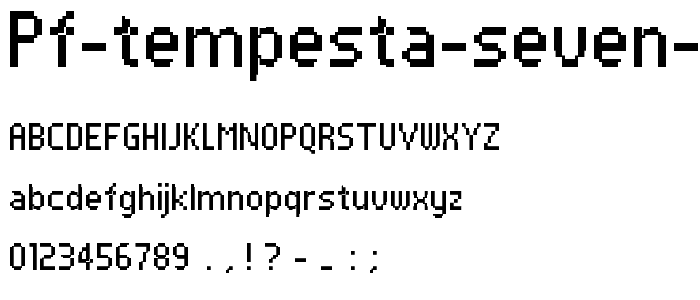 PF Tempesta Seven Condensed font