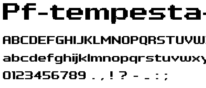 PF Tempesta Seven Extended Bold font