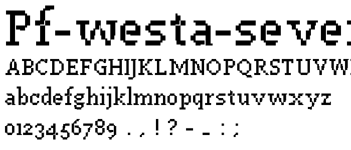 PF Westa Seven Condensed font