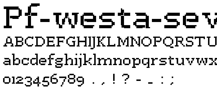 PF Westa Seven font