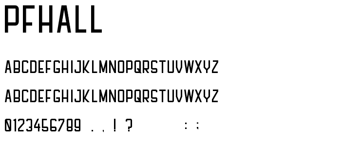 PFHALL font