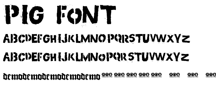 PIG font