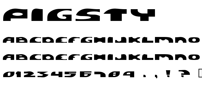 PIGSTY font