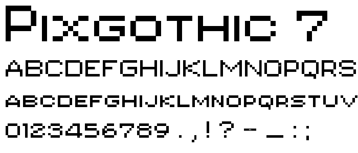 PIXgothic_7 font