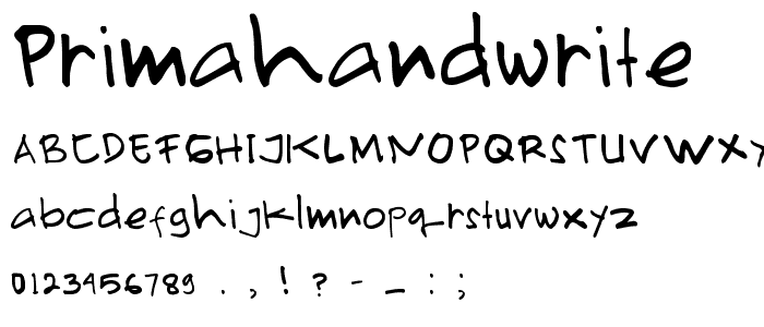 PRIMAHANDWRITE font