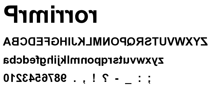 PRMirror font