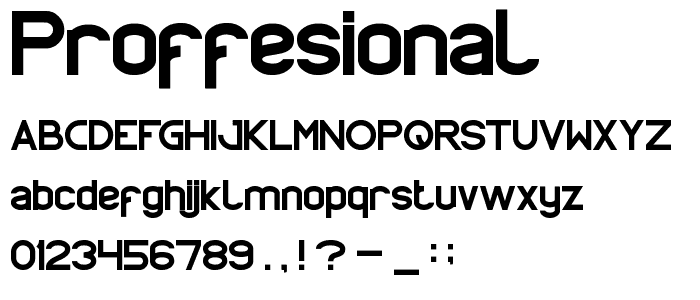 PROFFESIONAL font