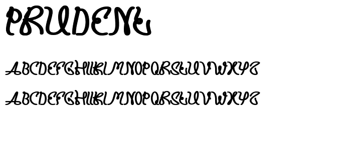 PRUDENT font