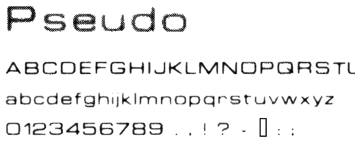 PSEUDO font