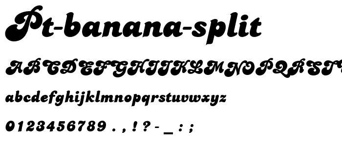 PT Banana Split font