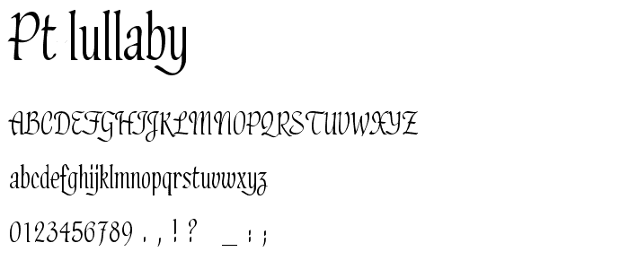 PT Lullaby font