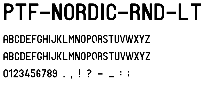 PTF NORDIC Rnd Lt font