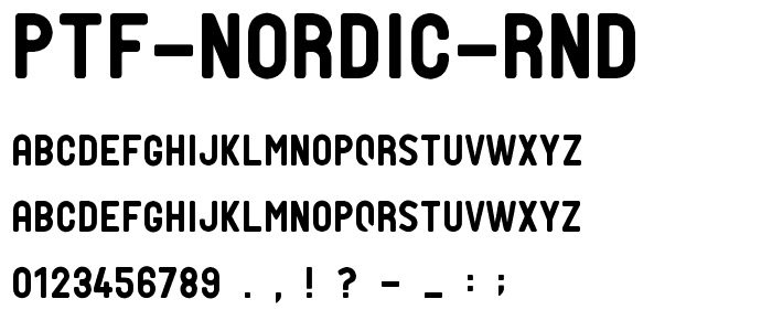 PTF NORDIC Rnd font