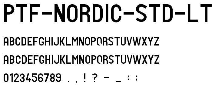PTF NORDIC Std Lt font