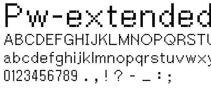 PW Extended font