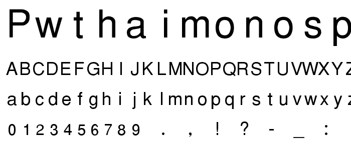 PWThaiMonospacedEG font