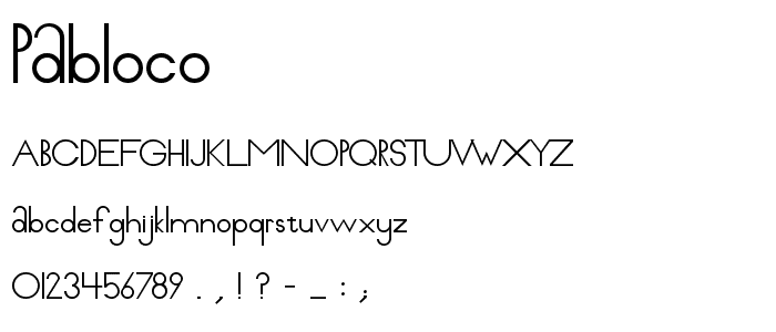 Pabloco font