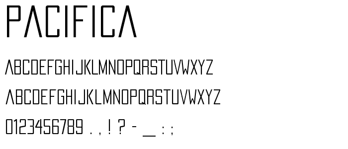 Pacifica font