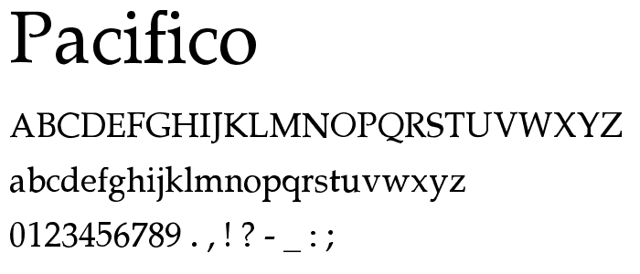 Pacifico font