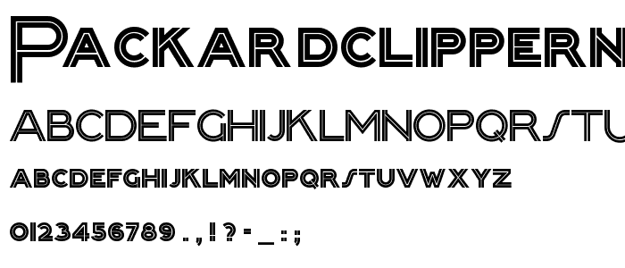 PackardClipperNF font