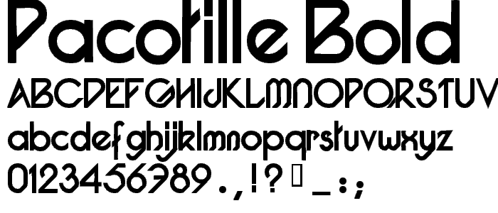 Pacotille bold font