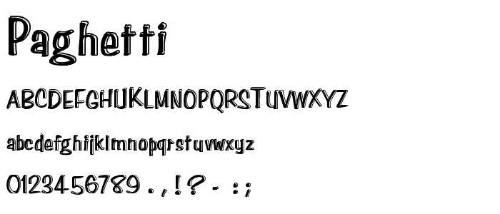 Paghetti font