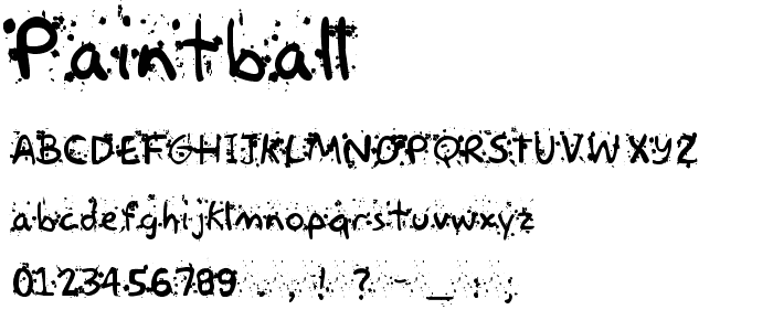 Paintball font