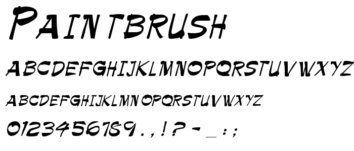 Paintbrush font