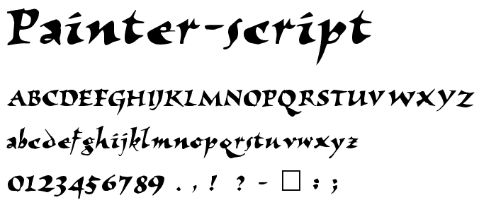 Painter Script font
