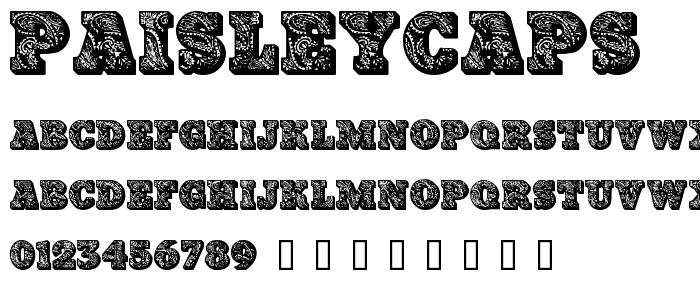 PaisleyCaps font