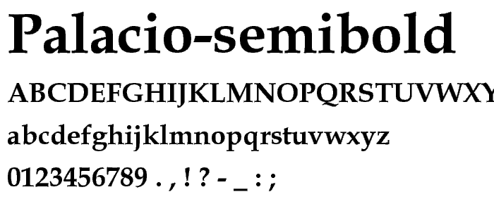 Palacio-SemiBold font