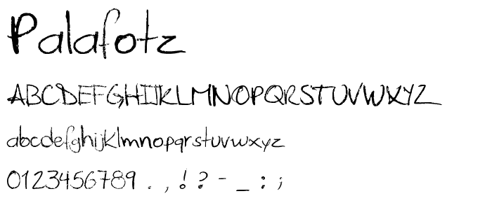 Palafotz font