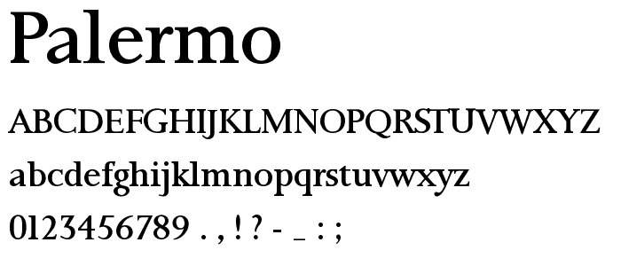 Palermo font