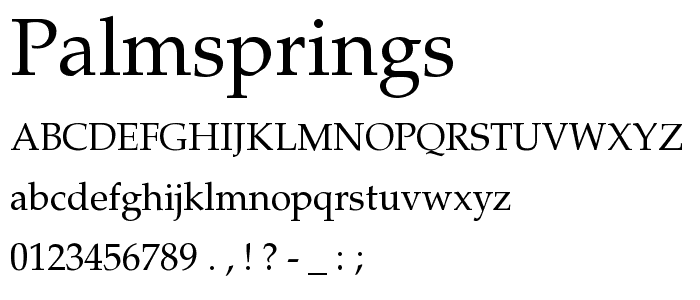 PalmSprings font
