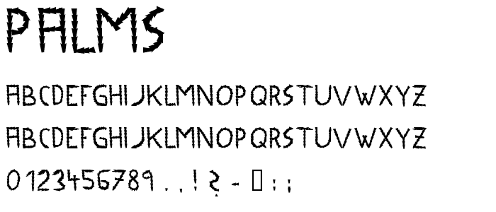 Palms font