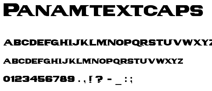 PanAmTextCaps font