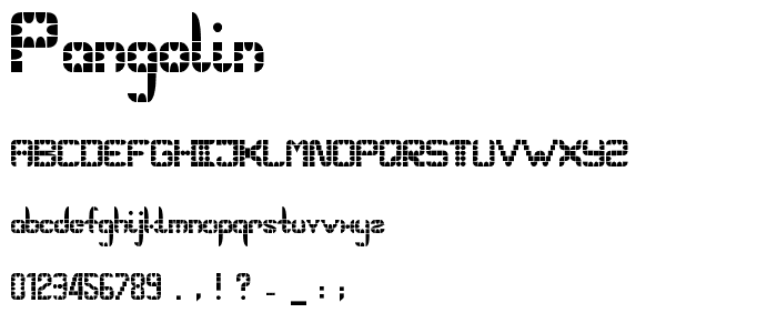 Pangolin font