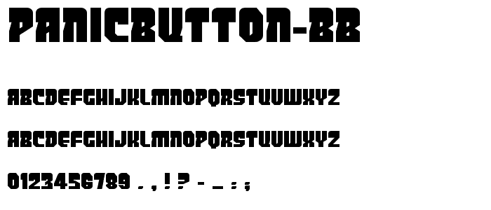 PanicButton BB font
