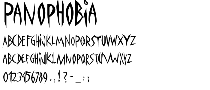 Panophobia font