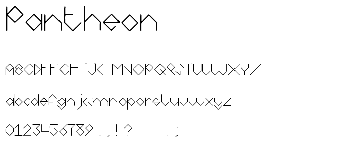 Pantheon font